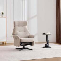 Turiff Manual Recline Swivel Chair and Footstool - thumbnail 2