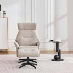 Turiff Manual Recline Swivel Chair and Footstool - thumbnail 4