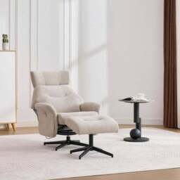 Turiff Manual Recline Swivel Chair and Footstool - thumbnail 3