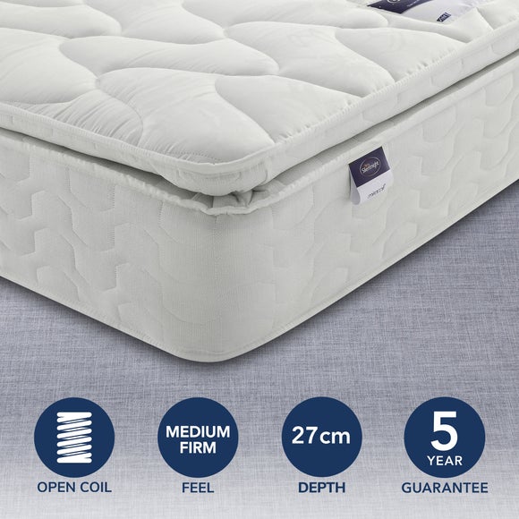 Silentnight Medium Firm Miracoil Pillowtop Hybrid Mattress - image 1