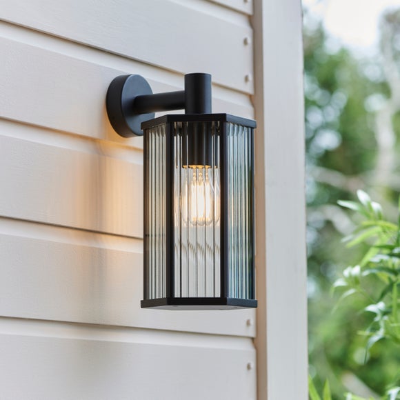 Hex Ribbed Indoor Outdoor Wall Light - image 1