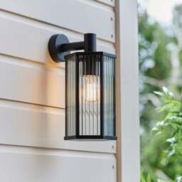 Hex Ribbed Indoor Outdoor Wall Light - thumbnail 1