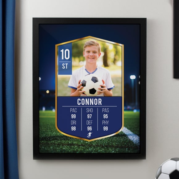 Personalised Photo Football Card Poster Frame - image 1