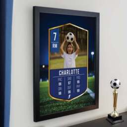 Personalised Photo Football Card Poster Frame - thumbnail 2