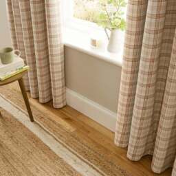 Denton Check Blackout Eyelet Curtains - thumbnail 4