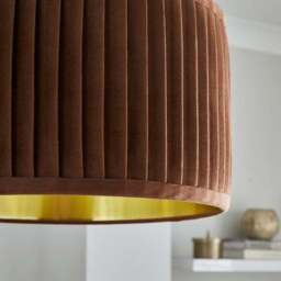 Sawyer Pleated Velvet Drum Lamp Shade - thumbnail 3