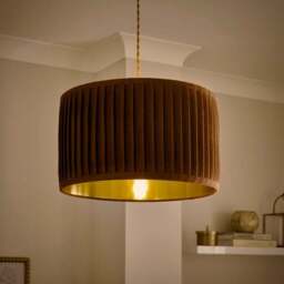 Sawyer Pleated Velvet Drum Lamp Shade - thumbnail 2
