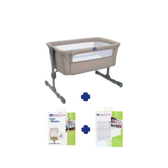 Chicco Next to Me Essential Crib with Mattress Topper and Sheets Bundle - image 1