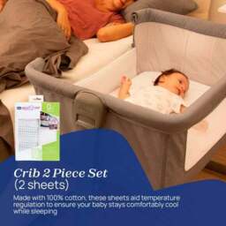 Chicco Next to Me Essential Crib with Mattress Topper and Sheets Bundle - thumbnail 6