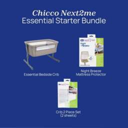 Chicco Next to Me Essential Crib with Mattress Topper and Sheets Bundle - thumbnail 3