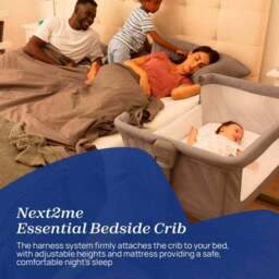 Chicco Next to Me Essential Crib with Mattress Topper and Sheets Bundle - thumbnail 4