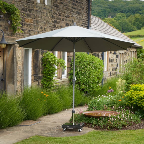 Riva 2.5m Round Parasol with Rome Polished Black Granite Base - image 1