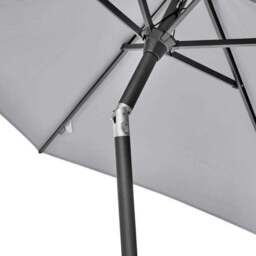 Riva 2.5m Round Parasol with Rome Polished Black Granite Base - thumbnail 4