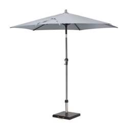 Riva 2.5m Round Parasol with Rome Polished Black Granite Base - thumbnail 2