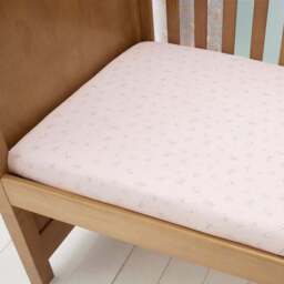Set of 2 Ditsy Bunny Pink 100% Cotton Fitted Sheets - thumbnail 4