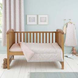 Set of 2 Ditsy Bunny Pink 100% Cotton Fitted Sheets - thumbnail 3