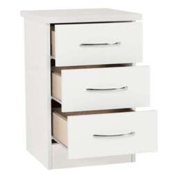 Nevada 3 Drawer Bedside Table - thumbnail 3