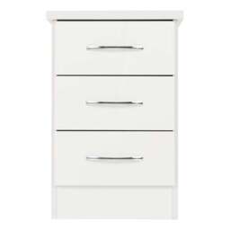 Nevada 3 Drawer Bedside Table - thumbnail 4