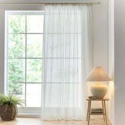 Lucia Stripe Slot Top Voile Panel - thumbnail 2