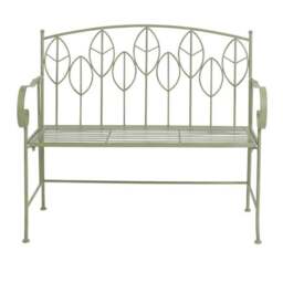 Rustic Leaf Metal Bench - thumbnail 5