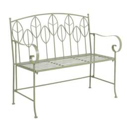 Rustic Leaf Metal Bench - thumbnail 4
