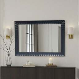 Yearn Diamont Framed Bevelled Rectangle Wall Mirror - thumbnail 1