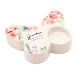 The Cottage Garden Floral Butterfly Ceramic Tealight Holder - thumbnail 2