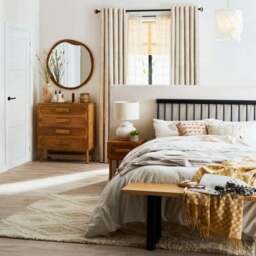 Pebble Wood Round Wall Mirror - thumbnail 4