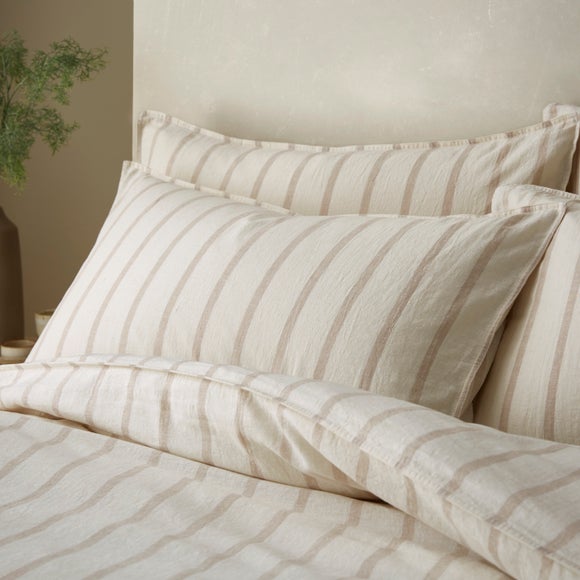 Hoveton Stripe Cotton Linen Standard Pillowcase Pair