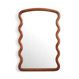 Cleo Rectangle Wood Wiggle Wall Mirror - thumbnail 2