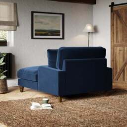 Beatrice Matte Velvet Snuggle Chaise - thumbnail 2