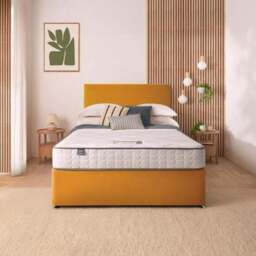 Silentnight Divan Bed With Velvet Paris Headboard and 800 Pocket Sprung Mattress - thumbnail 2