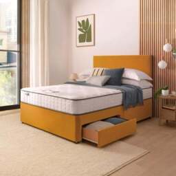 Silentnight Divan Bed With Velvet Paris Headboard and 800 Pocket Sprung Mattress - thumbnail 3
