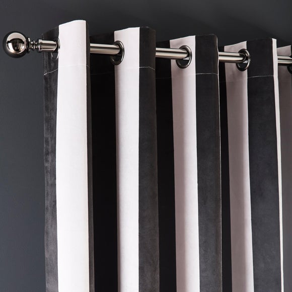 Laurence Llewelyn-Bowen Festivo Stripe Blackout Eyelet Curtains - image 1