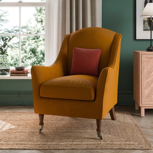 Wing Chair Dunelm Lounge Chairs Harriet Velvet Wing Armchair