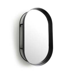 New York Oval Wall Mirror with Shelves - thumbnail 3