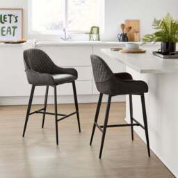 Hudson Bar Stool, Faux Leather - thumbnail 2