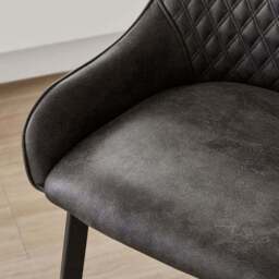 Hudson Bar Stool, Faux Leather - thumbnail 4