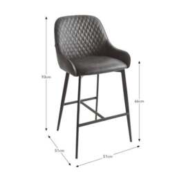 Hudson Bar Stool, Faux Leather - thumbnail 6