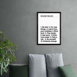 East End Prints House Rules Print - thumbnail 1