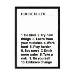 East End Prints House Rules Print - thumbnail 2