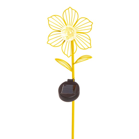 Solar Metal Flower Garden Stake