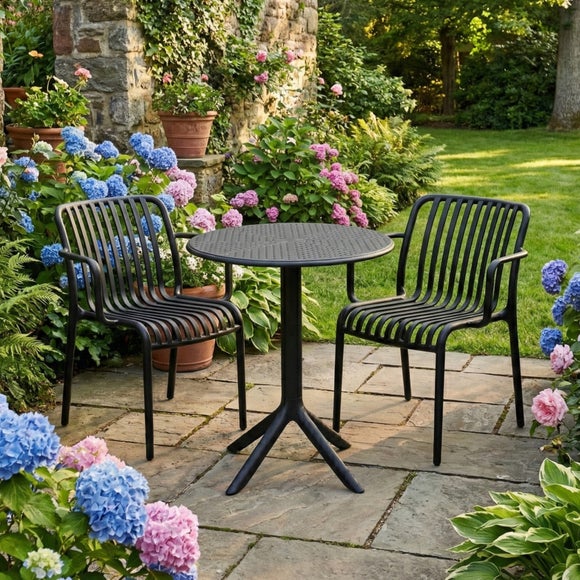 Bergen Round Bistro Table with 2 Alma Armchairs - image 1