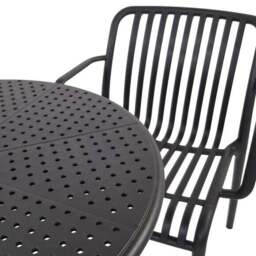 Bergen Round Bistro Table with 2 Alma Armchairs - thumbnail 3