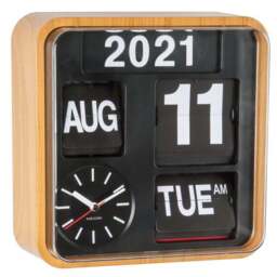 Karlsson Mini Flip Bamboo Print Wall Clock - thumbnail 3