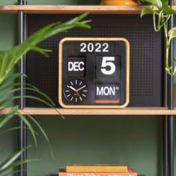 Karlsson Mini Flip Bamboo Print Wall Clock - thumbnail 1