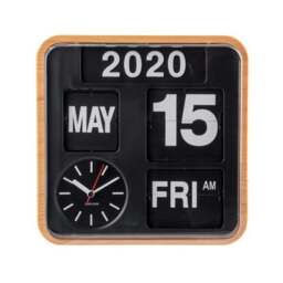 Karlsson Mini Flip Bamboo Print Wall Clock - thumbnail 2
