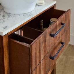 Tatum Single Vanity Unit, Marble - thumbnail 3