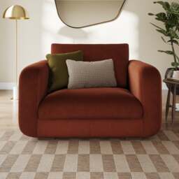 Luca Matte Soft Velvet Snuggle Chair - thumbnail 1