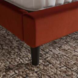 Skylar Velvet Pillow Back Bed Frame - thumbnail 3